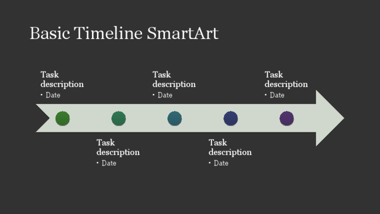 SmartArt Timeline for Task Management | PDF | Technology & Engineering ...
