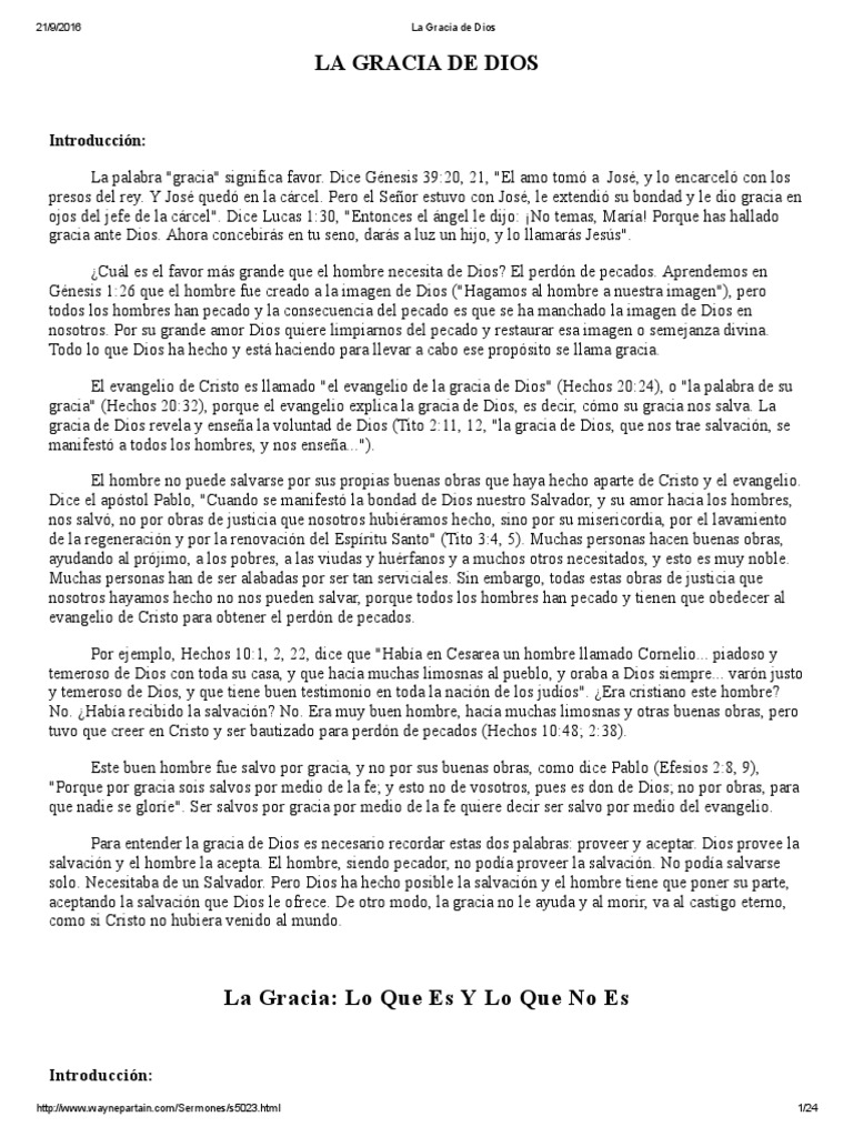 La Gracia de Dios | PDF | calvinismo | Gracia divina