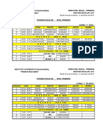 Horario Escolar Primaria 2017