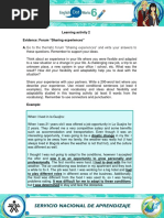 Evidence Forum Sharing Experiences