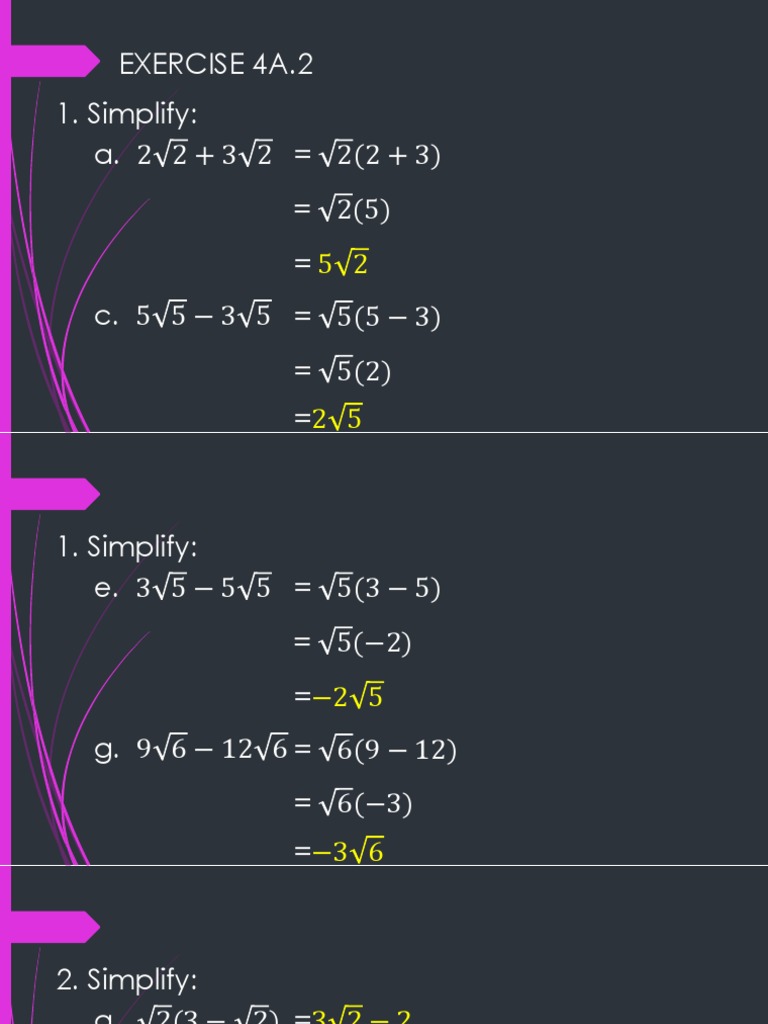 exercise-4a-2-1-simplify-a-2-2-3-2-2-2-3-2-5-c-5-5-3-5-5-5