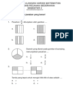 Soal Ulhar Matematika Kelas 3 Bab Pecahan Sederhana Semester 2