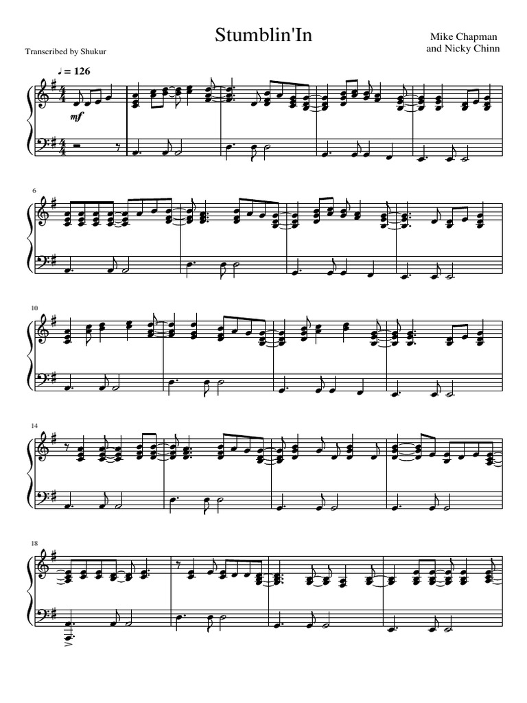 Stumblin in | PDF | Songs | British Rock Songs