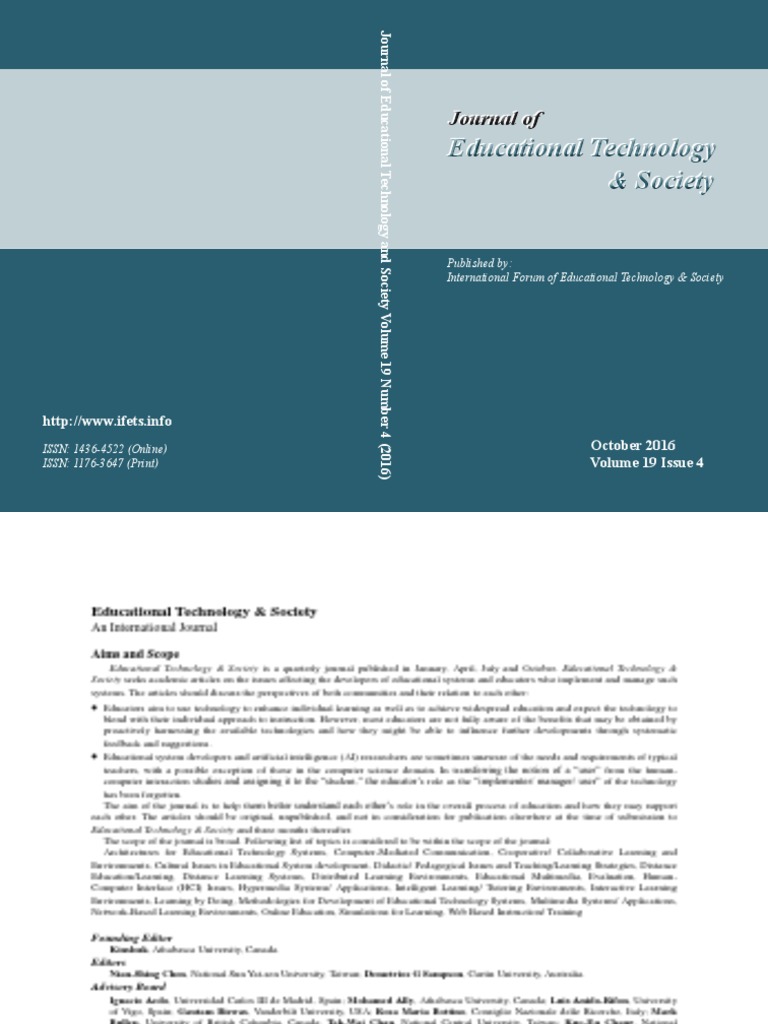 Educational Technology & Society | Educational Technology ... - 