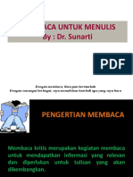 Membaca Untuk Menulis