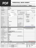 CS Form No. 212 Revised Personal Data Sheet - New