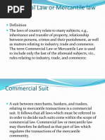 Commercial Law or Mercantile Law