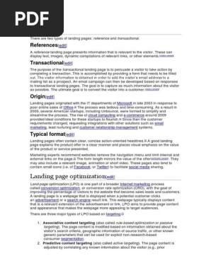 Landing page