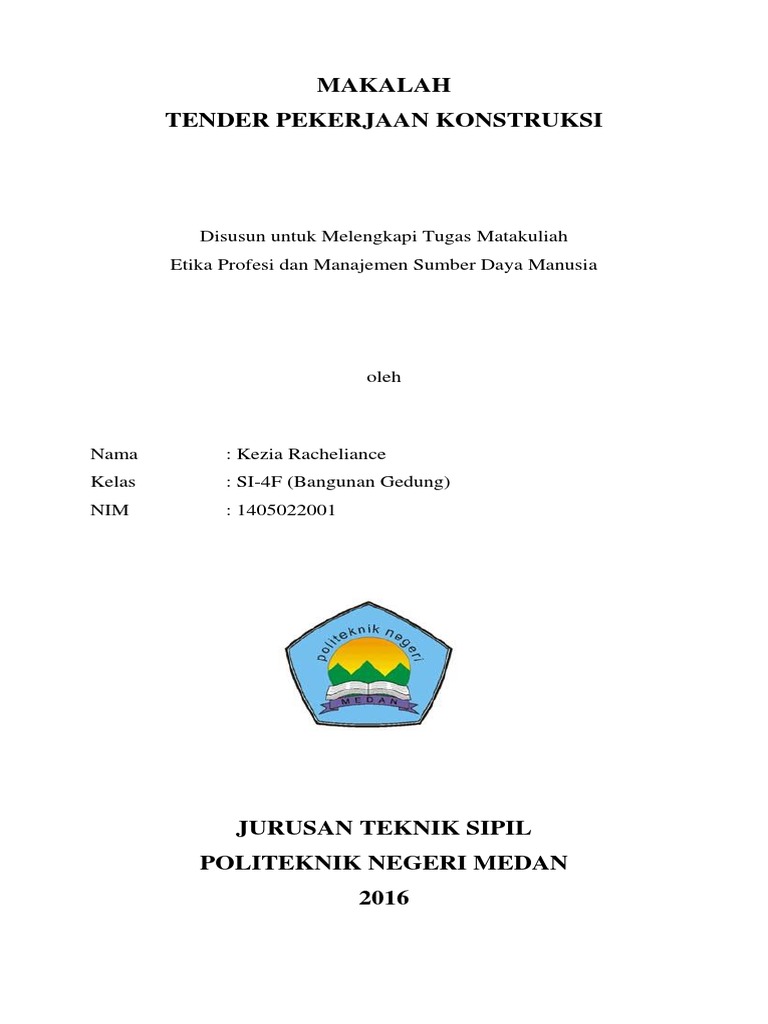 Contoh Makalah Manajemen Konstruksi Guru Galeri
