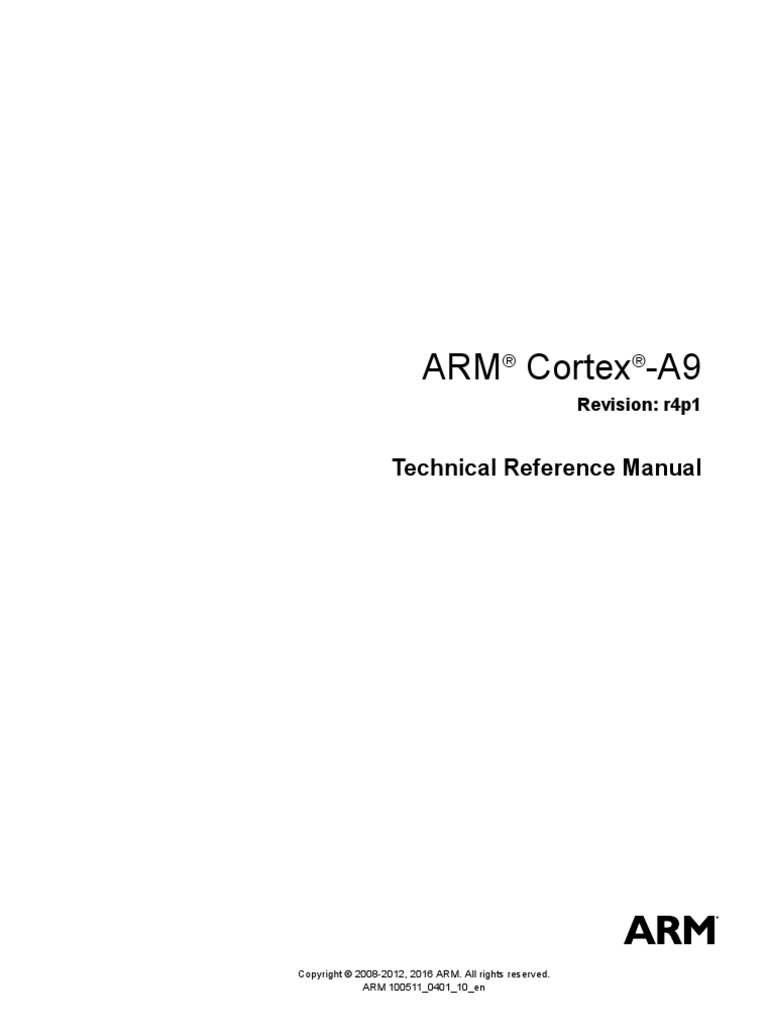 Arm Cortexa9 TRM 100511 0401 10 en PDF Arm Architecture License
