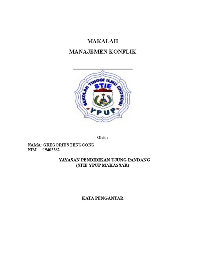 Makalah Manajemen Konflik