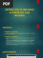 Obtención de Metanol a Partir Del Gas Natural