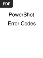 Canon Error Codes