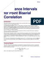 Confidence Intervals For Point Biserial Correlation