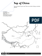 Activity Sheet Blank Map of China