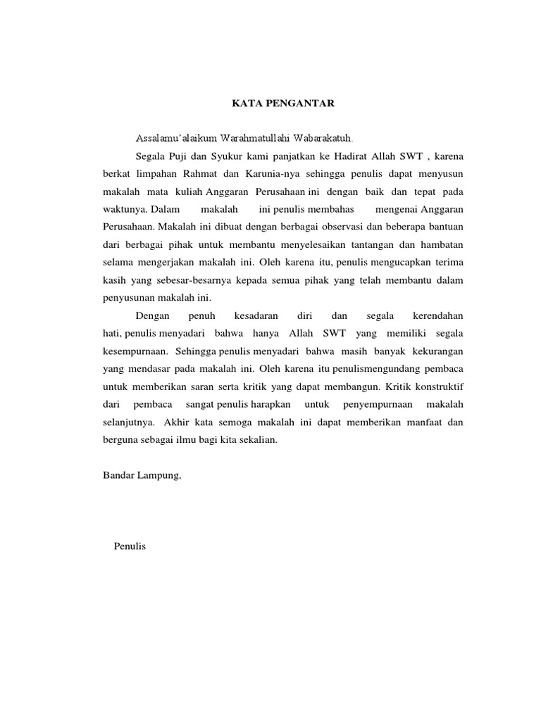 Makalah Anggaran Perusahaan