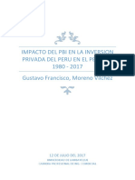 Impacto Del Pbi en La Inversion Privada Del Peru en El Periodo 1980 Al 2017