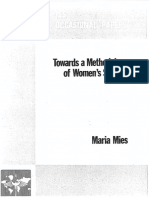 Maria Mies - Towards A Methodology of Womens Studies