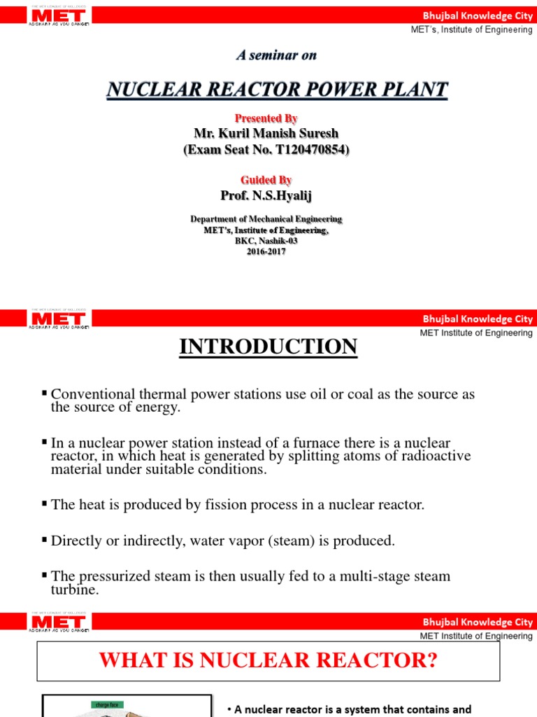 Overview of Nuclear Power Plants | PDF | Nuclear Reactor | Nuclear Power