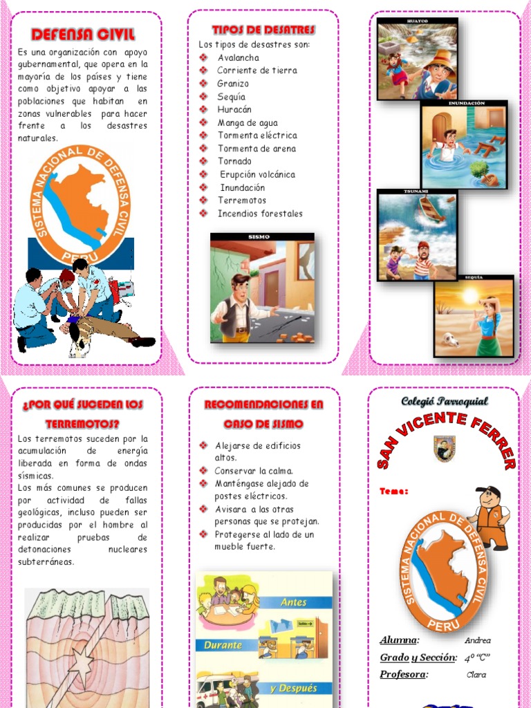 Triptico Defensa Civil