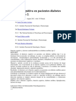 Función Cognitiva en Pacientes Diabetes Mellitus Tipo 2