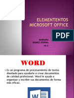 Elemententos Microsoft Office