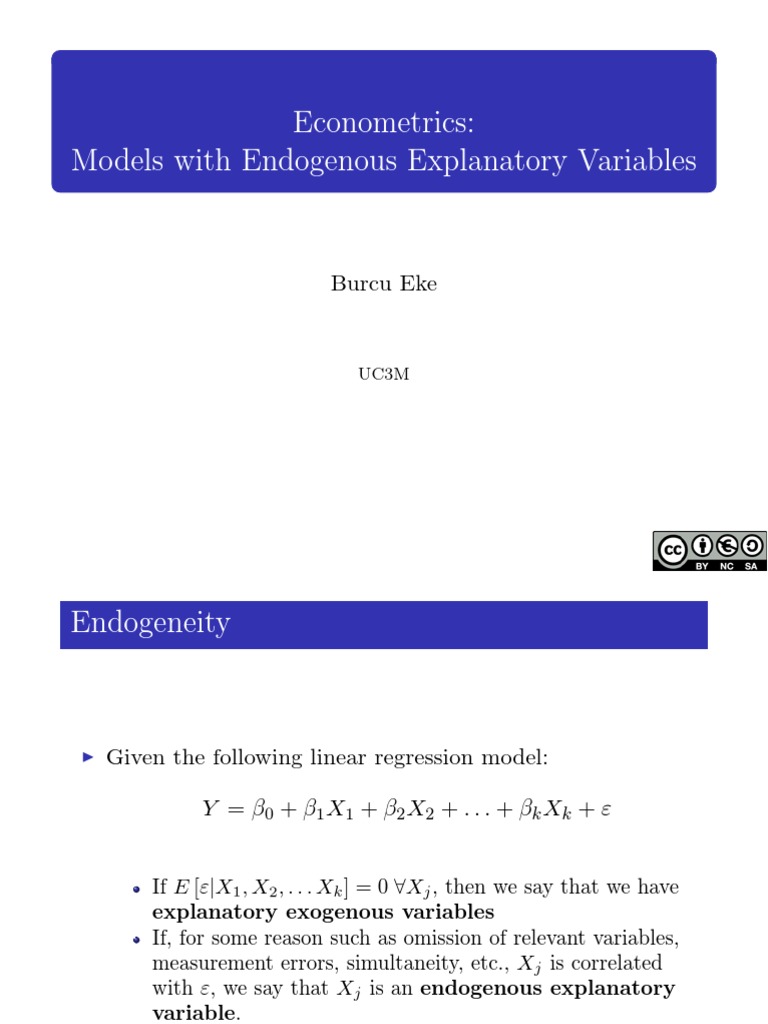 Endogeneity | Instrumental Variable | Endogeneity (Econometrics)