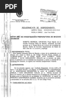 Fiscal Adjunto Solicita Sobreseimiento