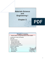 Materials Science and Engineering I: Chapter 3 Outline
