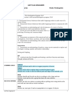 Literacy: Unit Plan Organizer Teacher Candidate: Andrea Murree Grade: Kindergarten Time 7 Days Bugs