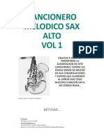Cancionero Saxofón Alto Volumen 1 - BetoSax