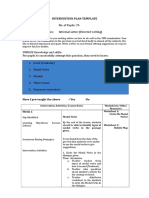 Intervention Plan Template