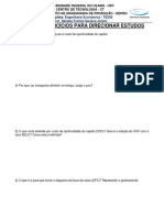 Lista de Exercícios de Engenharia Econômica