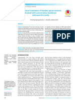 Functional Evaluation of Lumbar Spinal Stenosis Treated With Conservative Treatment Retrospective Study