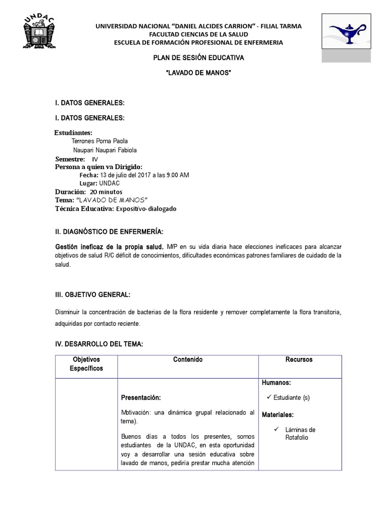 Importancia del Lavado de Manos en Salud | PDF | Lavado de manos ...