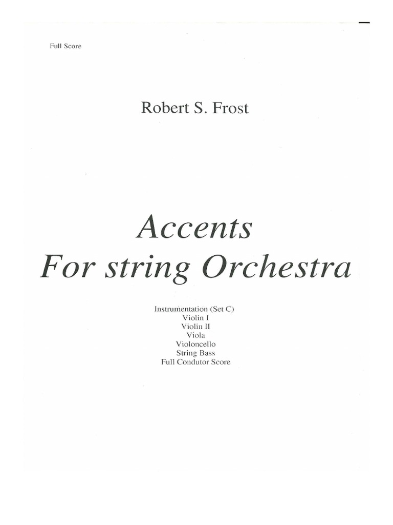 Accents For String Orchestra PDF PDF