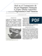 Electricidad en El Tratamiento de Mordeduras Por Serpientes Venenosas