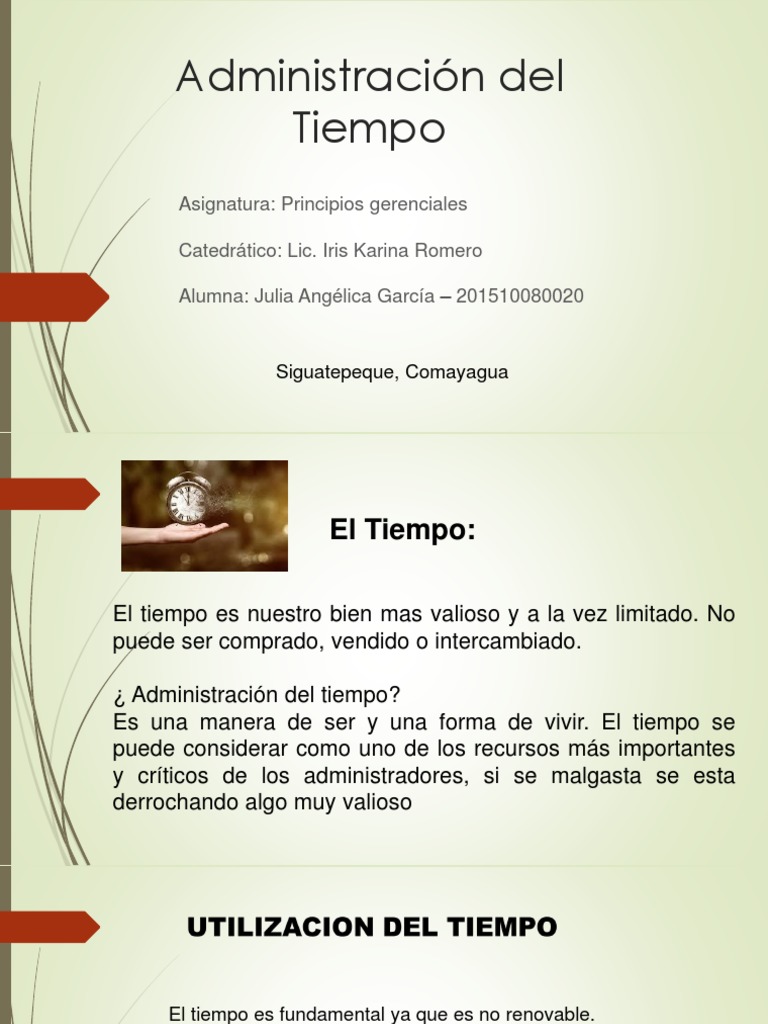 Estrategias para la Administración del Tiempo | PDF | Planificación ...