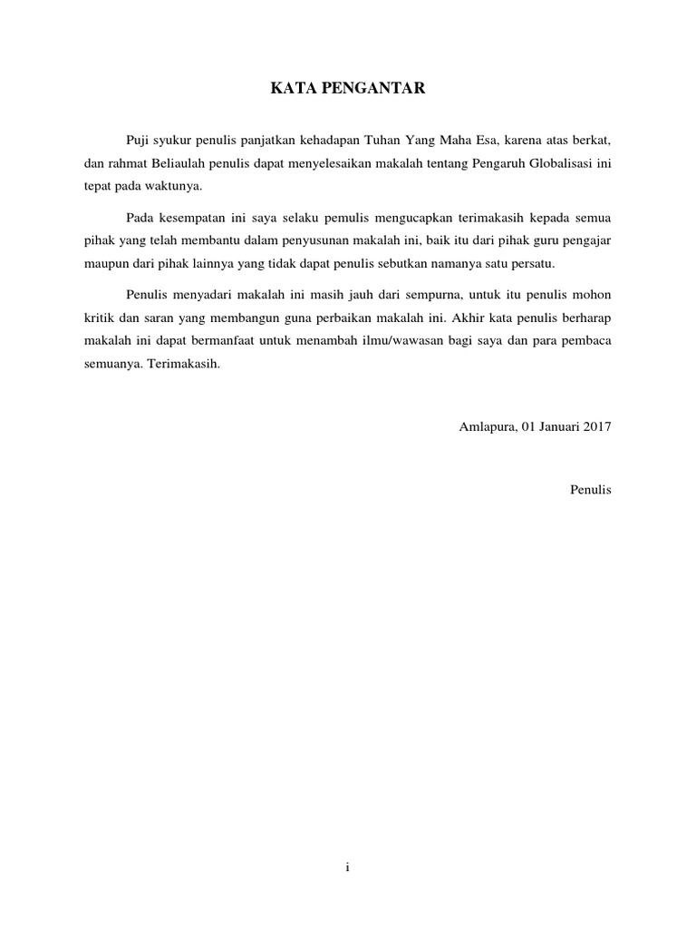 Makalah Dampak Globalisasi