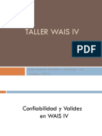 Confiabilidad y Validez WAIS IV