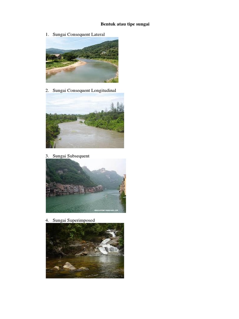 Bentuk Atau Tipe Sungai | PDF