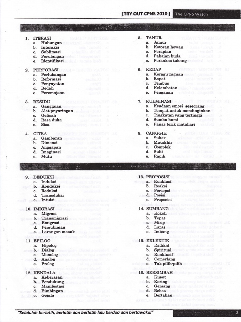 Soal Tes Bakat Skolastik PDF | PDF