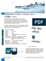 CMS SONIC - Medidor de Energia BTU y Caudal Vf1