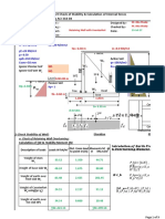 Retaining Wall Check of Stability & Design