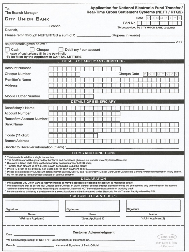 Cub Rtgs Form | PDF