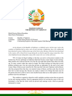 Position Paper of The Republic Tajikistan