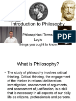 Introduction To Philosophy: Philosophical Terms Logic Things You Ought To Know