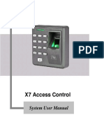 X7 Access Control System User Manual 20121115 PDF