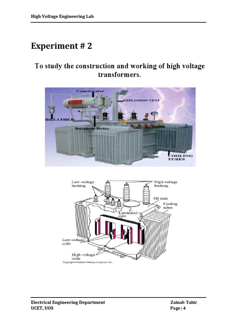 High Voltage Engineering Lab 2 Transformer Electricity