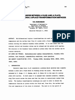 Fluid Plate Heat Transfer Laplace Transforms